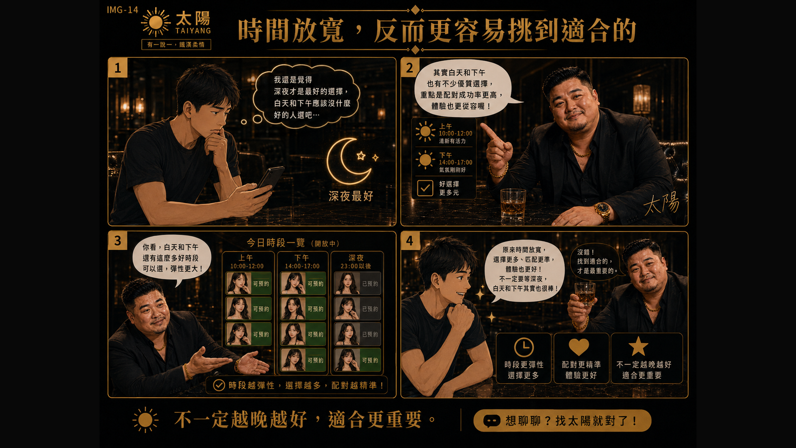 時間越有彈性,篩選越有空間