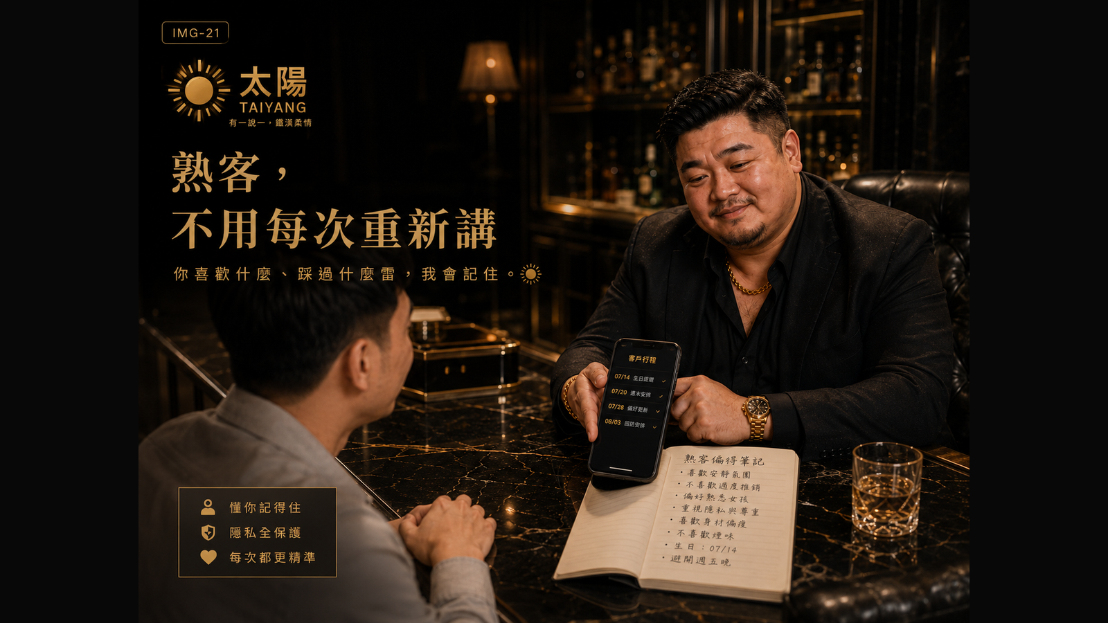 熟客偏好資料長期累積
