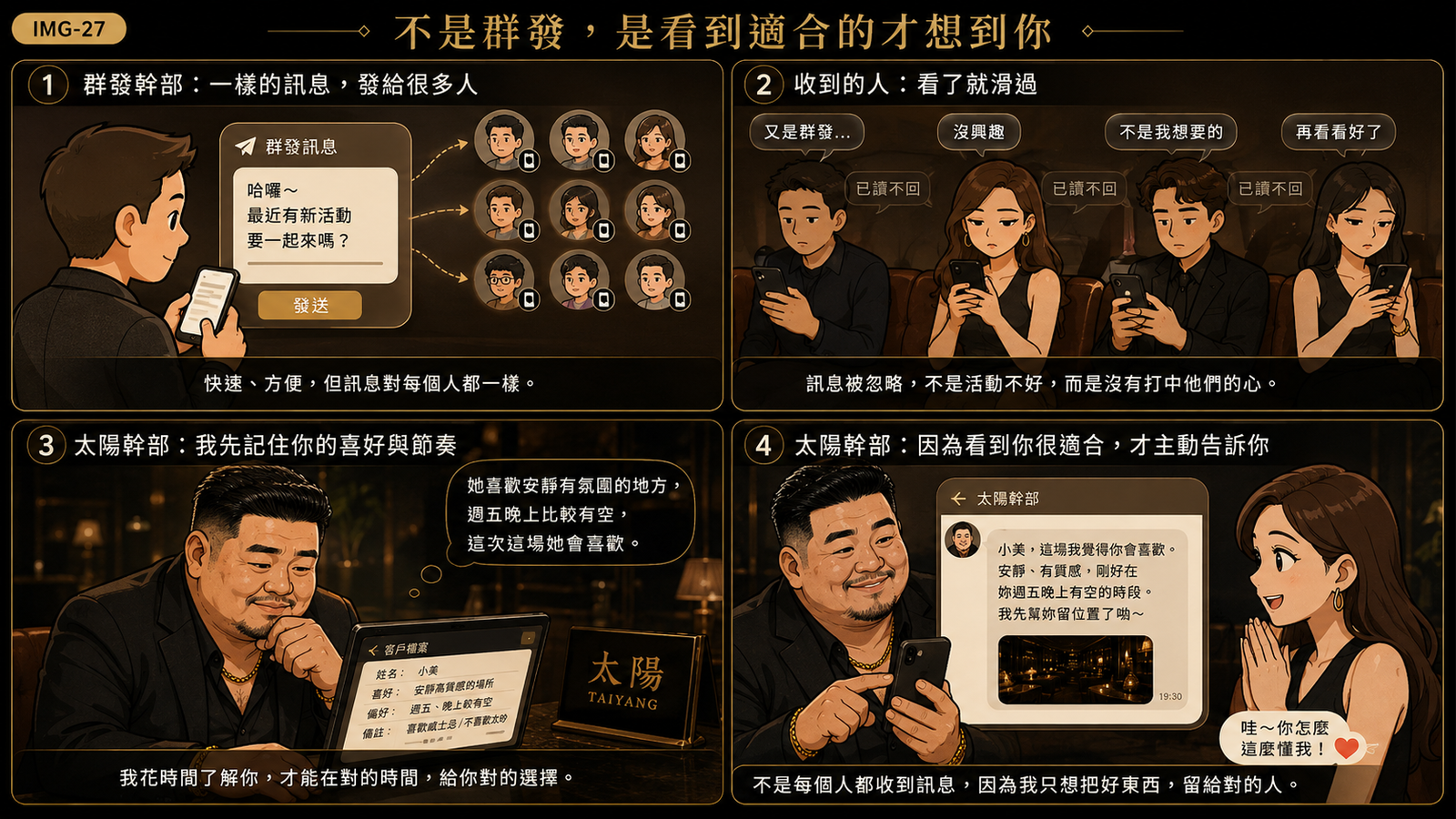 不是群發,是看到適合的才想到你