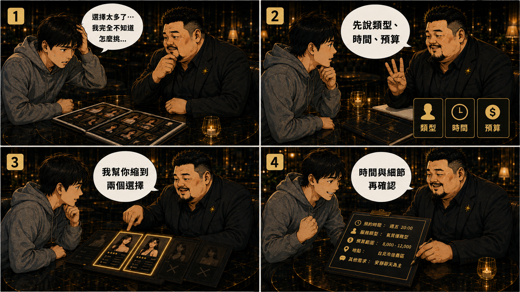從挑選條件到確認預約,太陽協助縮小選擇