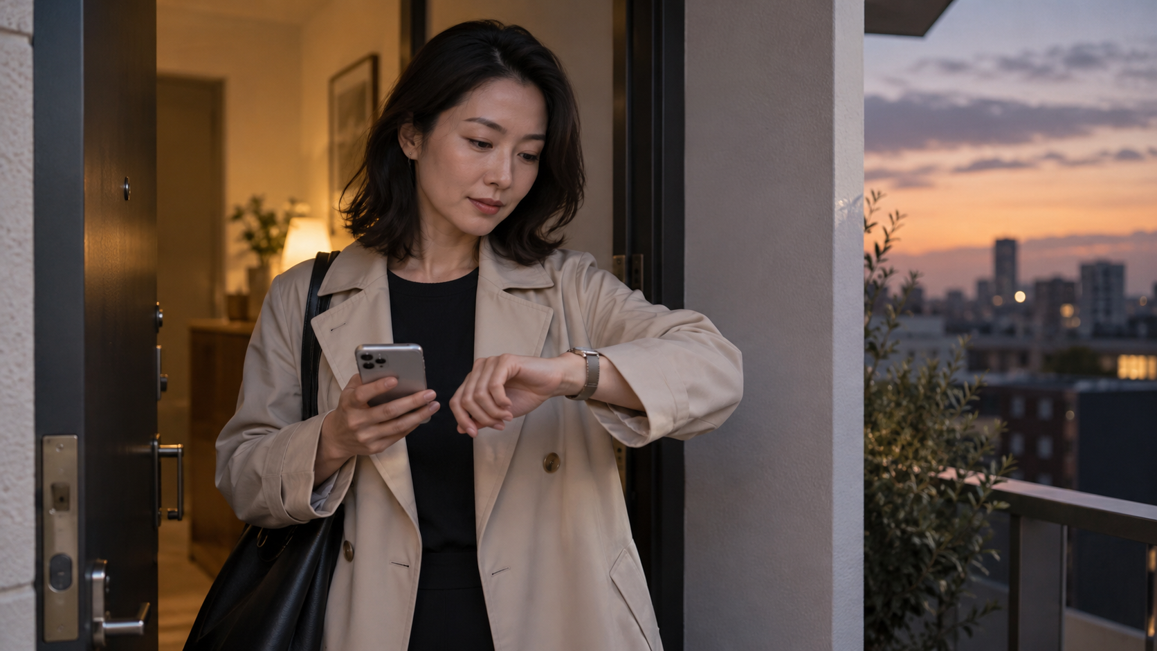 出門前確認預約時間,AI 情境示意
